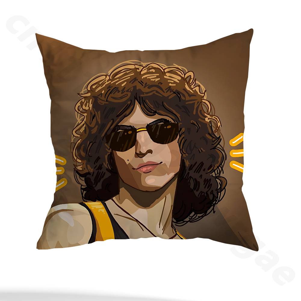 Conan Singer G-Gray Pillow Case Anti-dustmite Pillowcase Invisible zipper silky short plush Sofa cushion cover
