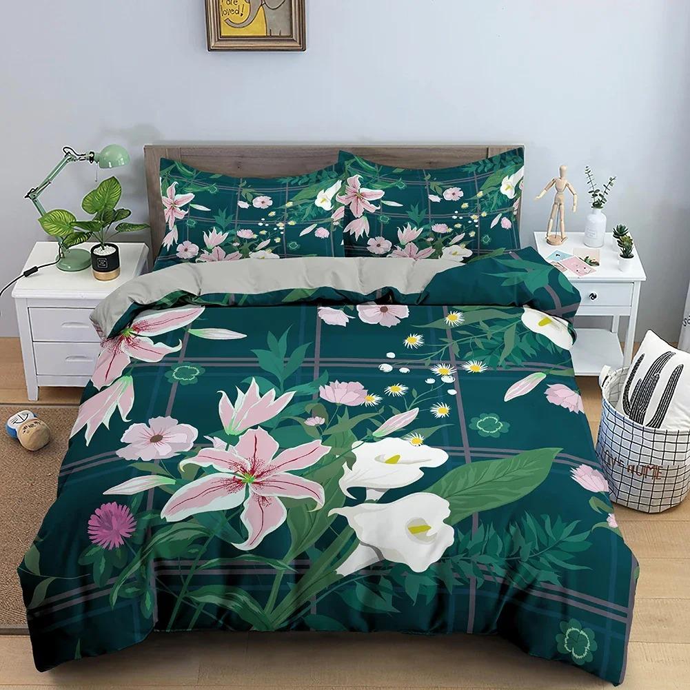 Stripe Geometric Bedding Set Breathable Duvet Cover With Pillowcase Adults Fashion Queen King Size Quilt Cover Home Textiles