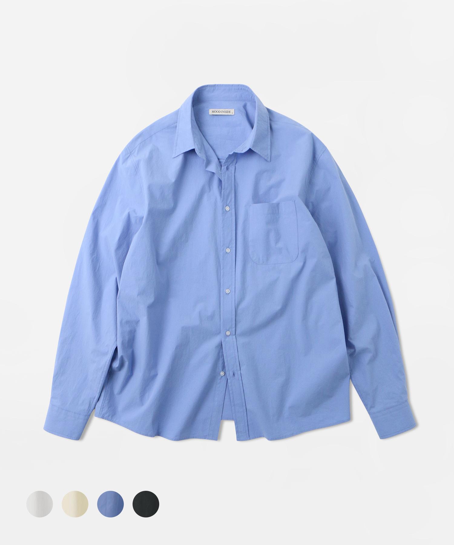 Mood Inside Semi-Over Daily Bio Shirt_4 Colors Charcoal (Xl)/Free
