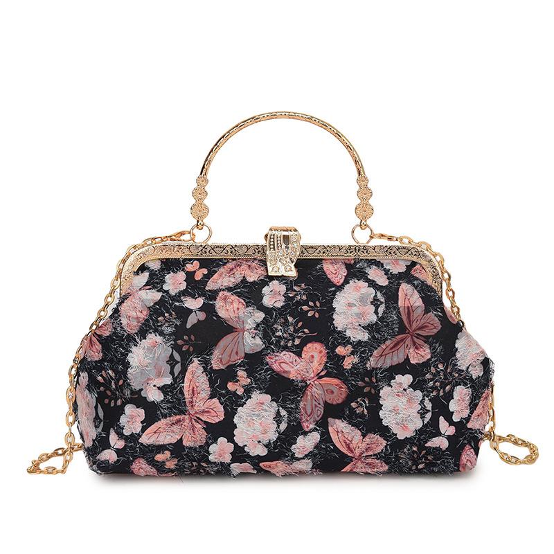 Модная нишевая вышитая сумка-чонсам, высококлассная универсальная женская вечерняя сумка с золотым верхом