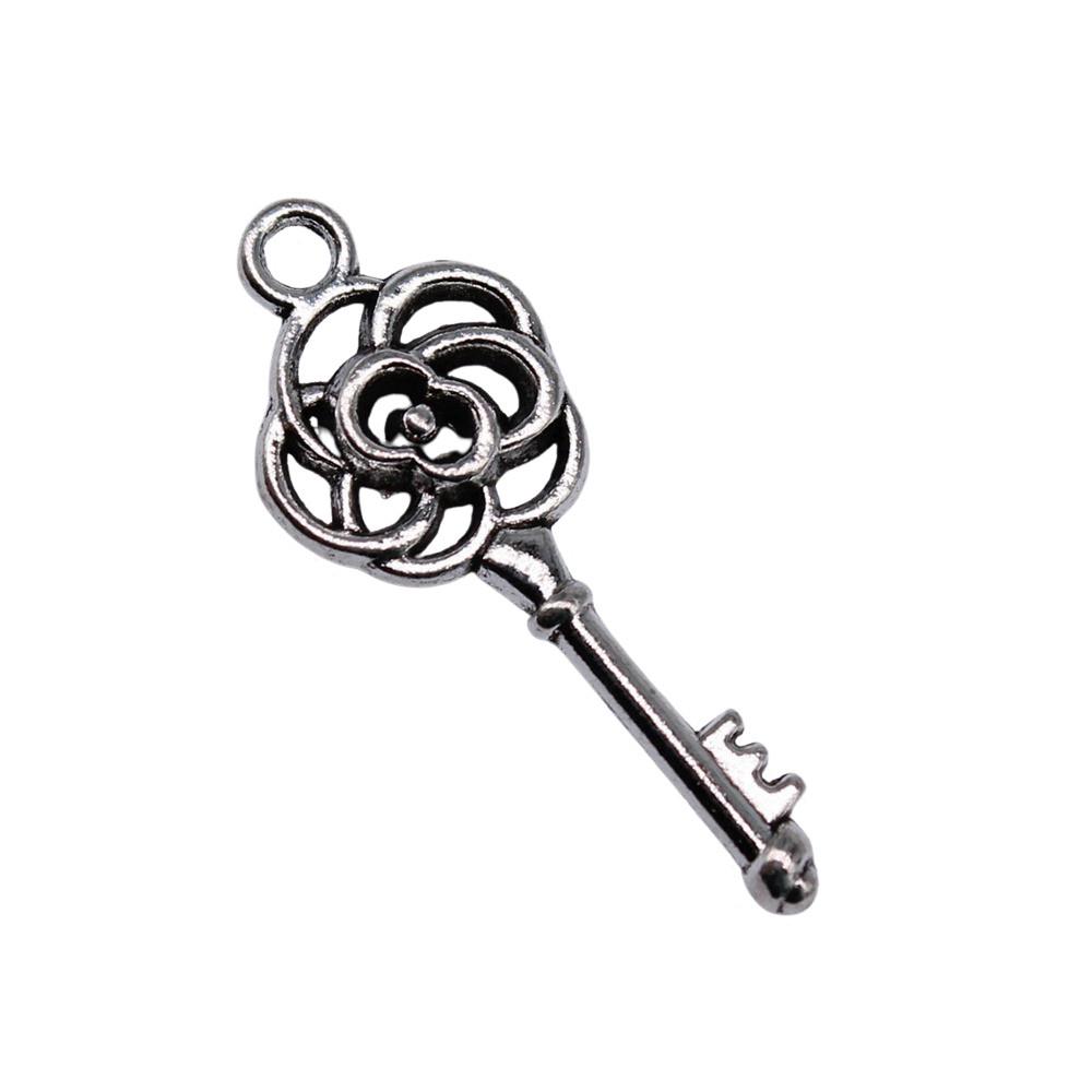 Key Charms Multi Color Alloy Locks Pendants For Romantic Themed Jewelry