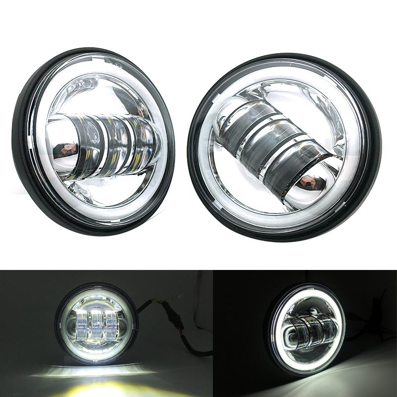 2pcs 30W 4.5 Inch Motorcycle Led Fog Light 6000K DRL Led Headlamp for Harley Moto Motorbike Working Lighting Bulb for Car ATV .