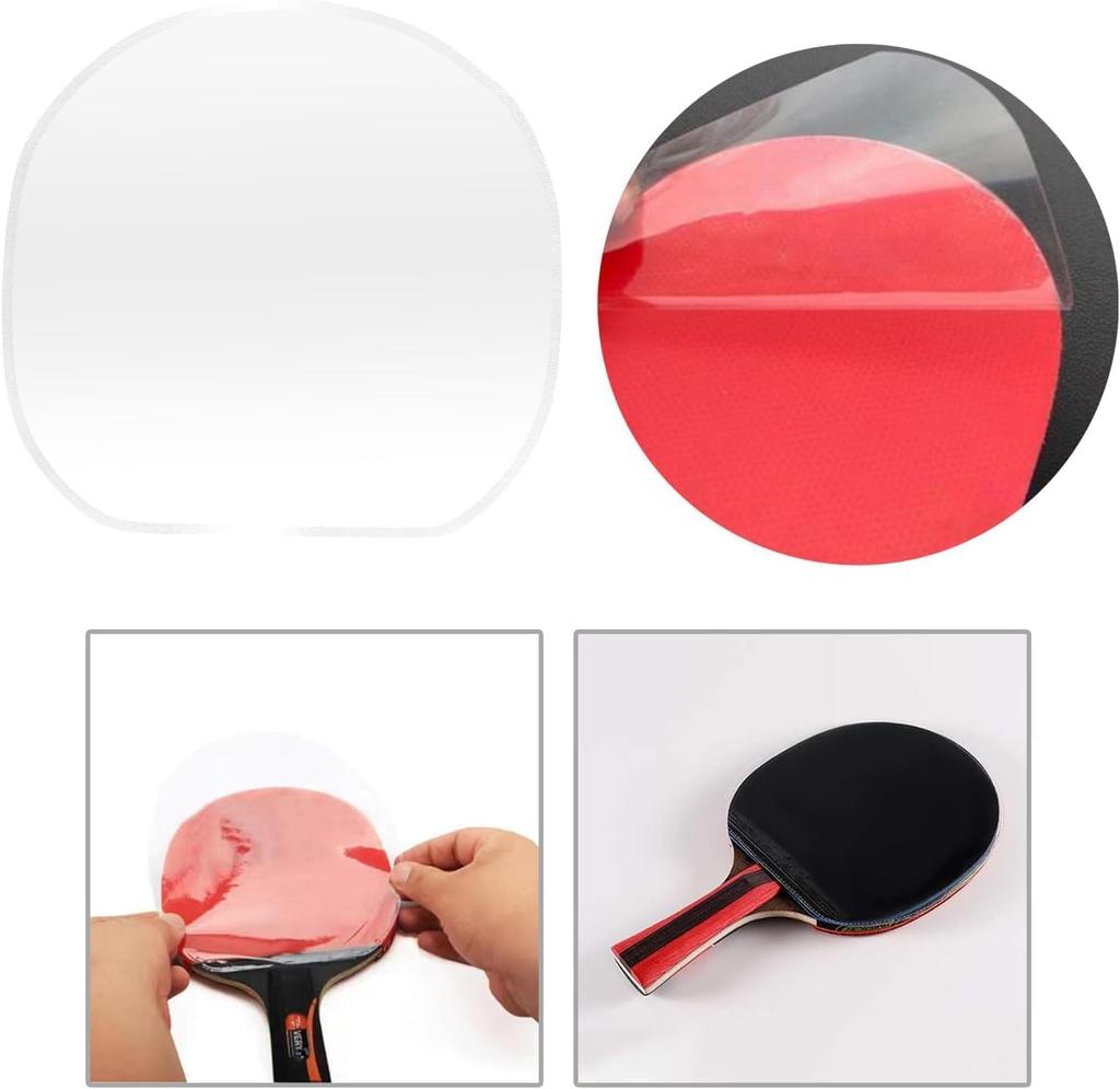 Transparent Table Tennis Racket Adhesive Protective Table Tennis Rubber Table Tennis Racket Maintenance Table Tennis 4 Pieces Film, Protector, Cover,