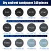 268Pcs Wet Dry Sanding Discs Efficient Cutting Hook and Loop Sandpaper Fine Grinding Effect Sanding Disc Pad for Polishing Tool