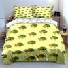 Cute Turtles Pattern Three-Piece Set Soft Comfortable Duvet Cover Bedding Set Included 1*Duvet Cover & 2*Pillowcases, Gift