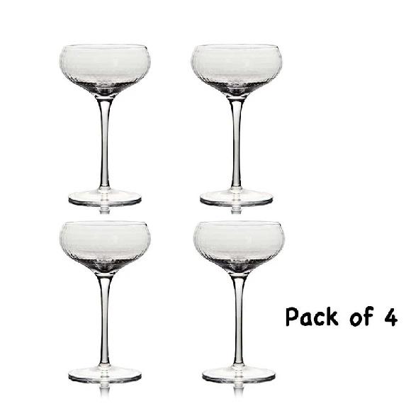 4PCS 190ML Cocktail Glass Martini Glass Crystal Set of 4 200ml