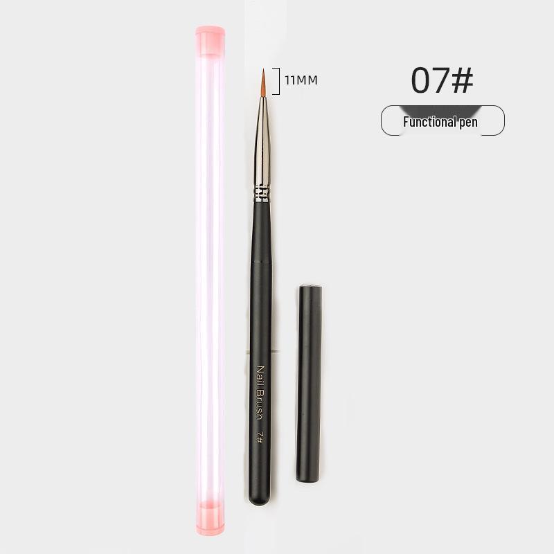 Japanese Nail Art Pen Set: 16-Piece Gel Polish Liner, Drawing, Carving, and Blending Brushes.