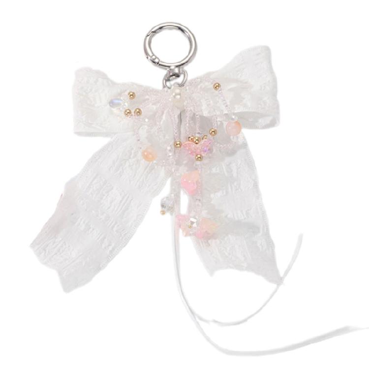 Pearls Bows Keychain Bag Charms Car Keyrings Bag Charms Accessories for Purse Backpack Decorations Valentines Day Gifts