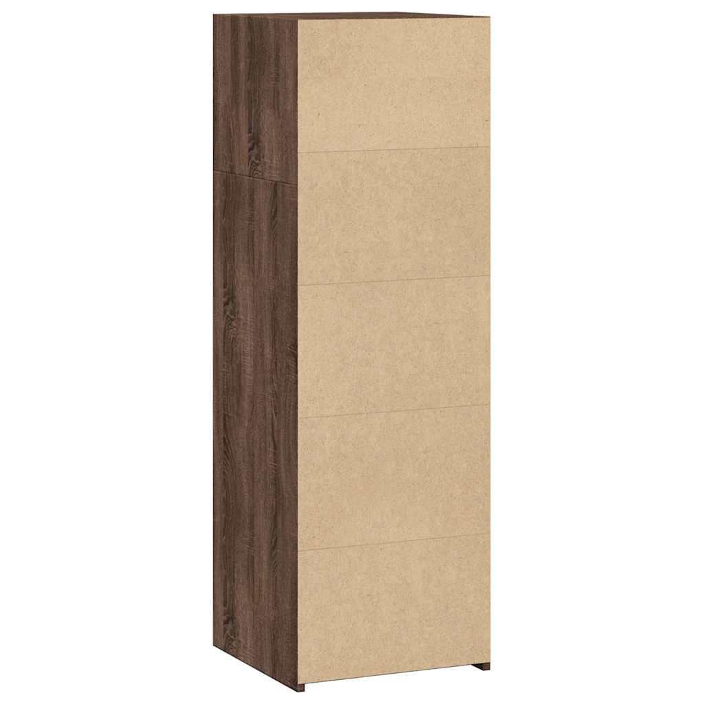 Highboard in Brown Oak Look 40 x 41 x 124 cm Engineered Wood