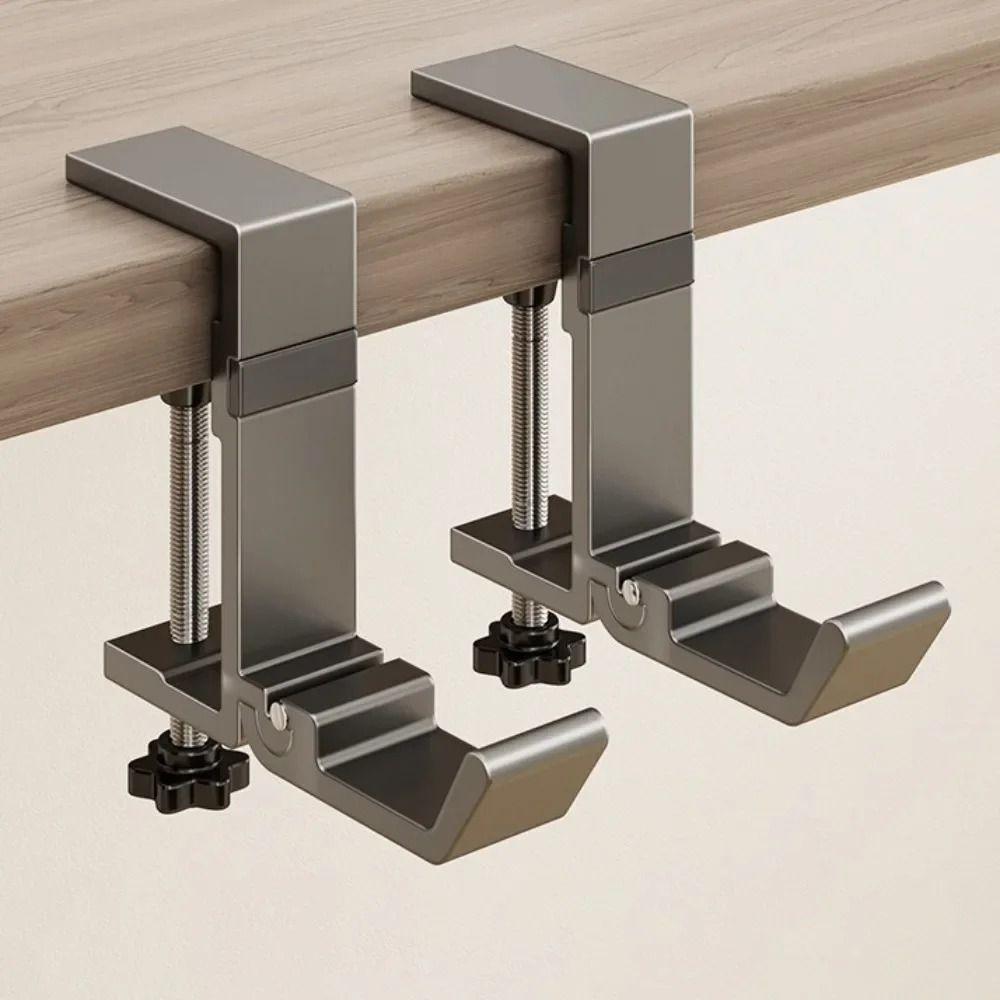 Punch-free Desk Edge Bag Hook Foldable Desk Headset Hanger Hanging Handbag Holder  Home