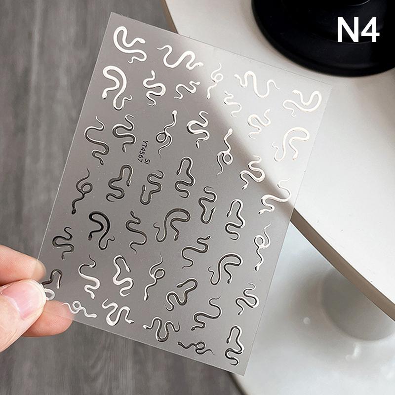 

1Pcs Snake Year Nail Art Patch Nail Art Decorations Nail Charmsnail Parts Diy Manicure Accessories Figure Stickers as the picture