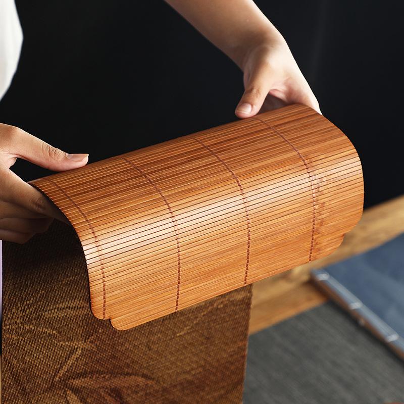 Covoraș de ceai din bambus, țesut cu lac