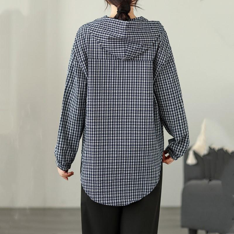 long sleeve oversized vintage shirts & blouses for blouse Casual loose spring autumn tops women button up shirt