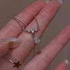 iF ME Simple Heart Bow Zircon Necklace for Woman Crystal Pendant  Choker Accessories Jewelry