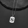 Unisex Stainless Steel English Alphabet Necklace - Niche Design, Simple, Versatile Long Chain for Hoodies