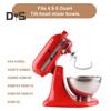 Deigkrok-tilbehør for Kitchenaid kjøkkenmaskin K45 K45SS KSM90 KSM150 KSM75 KSM103 Erstatning for brødkrok Kompatibel med 4,5-5 qt boller Blender