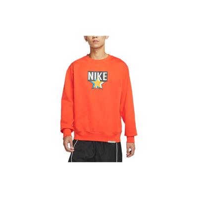 Nike Letter Round Neck Comfortable Casual Sweatshirt Men Sweatshirt Orange DH2850-891