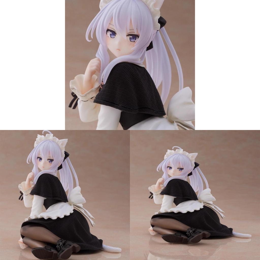 Pvc Anime Figure With Sitting Posture And Wool Dress For Home Decor And Gift