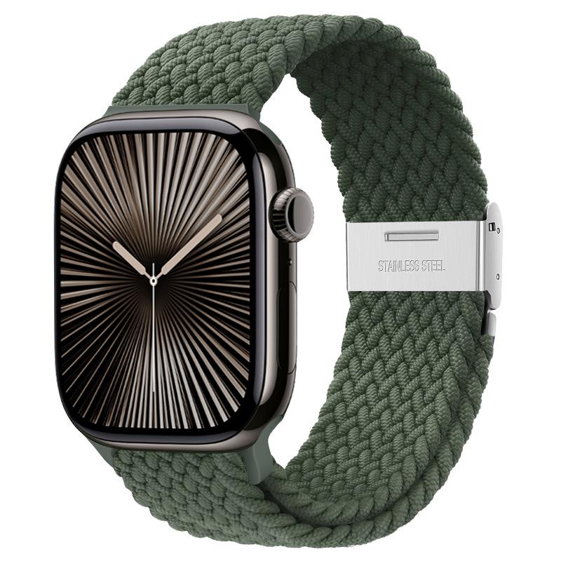 Strap For Apple Watch Band 46mm 45mm 44mm 49mm 40mm 41mm 42mm Braided Loop Correa Bracelet iWatch Series 10 8 9 7 5 Se 6 4 Ultra