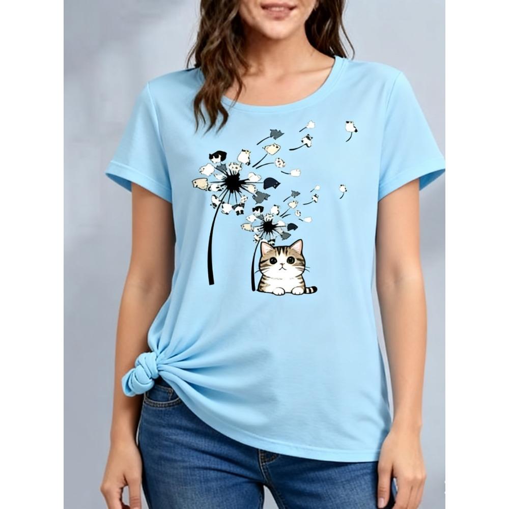 Dámská trička velikosti XL-7XL plus size Dámské tričko s O-výstřihem Módní Květinová Patchworková Barevně Potištěná Halenka Tričko s Krátkým Rukávem