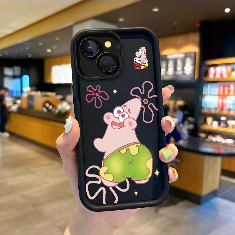 Cartoon SpongeBob Dustproof Phone Case For iPhone 15 14 13 12 11 Pro Max 15 14 8 7 6 Plus X XS Max 8 7 6 Silicone Non-Slip Cover