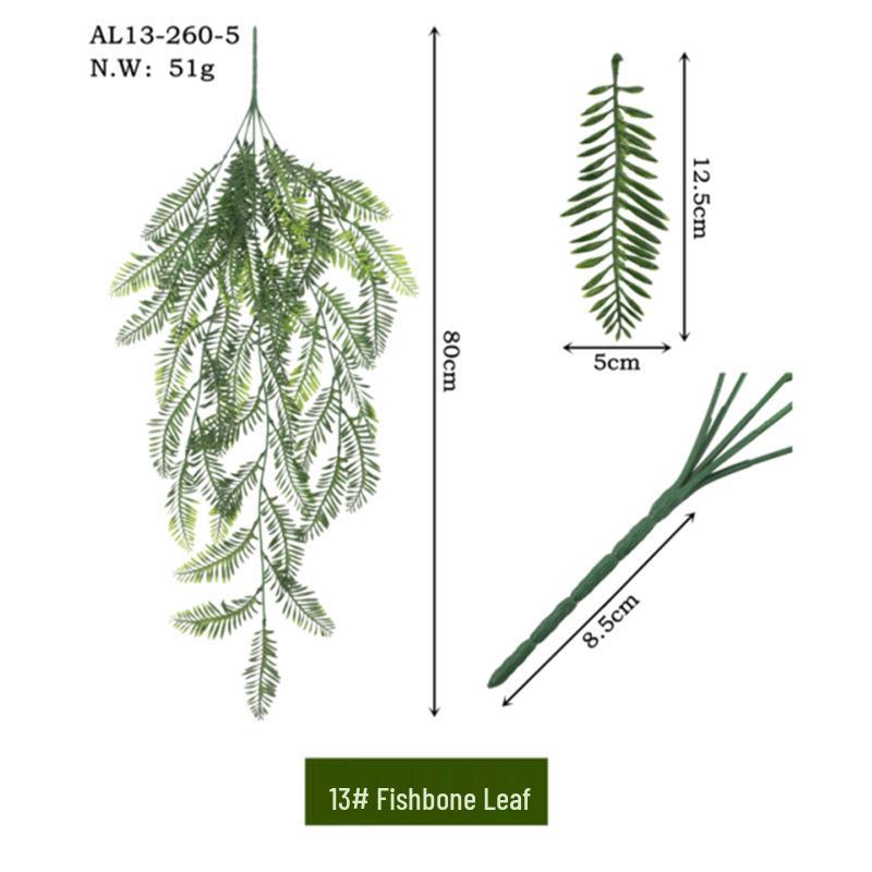 Τεχνητά Πράσινα Κλήματα & Λουλούδια για Κρεμαστή Διακόσμηση Γάμου ή Πάρτι