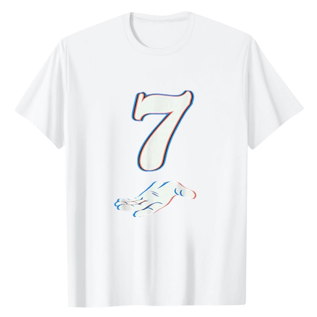 Ladies' Digital Printed Casual Round Neck Short Sleeved Top