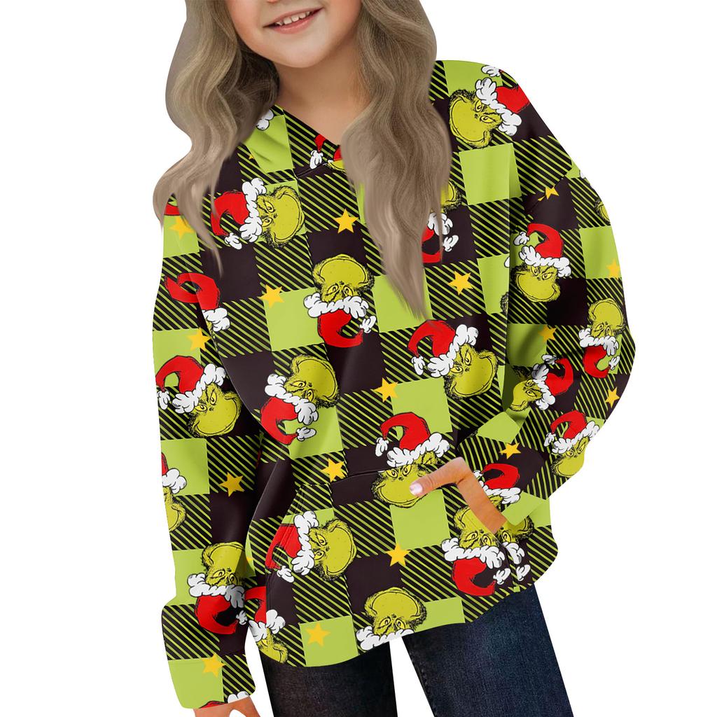 Children's Long-sleeved Loose-fitting Pullover Hoodie With Drawstring And Solid Color
