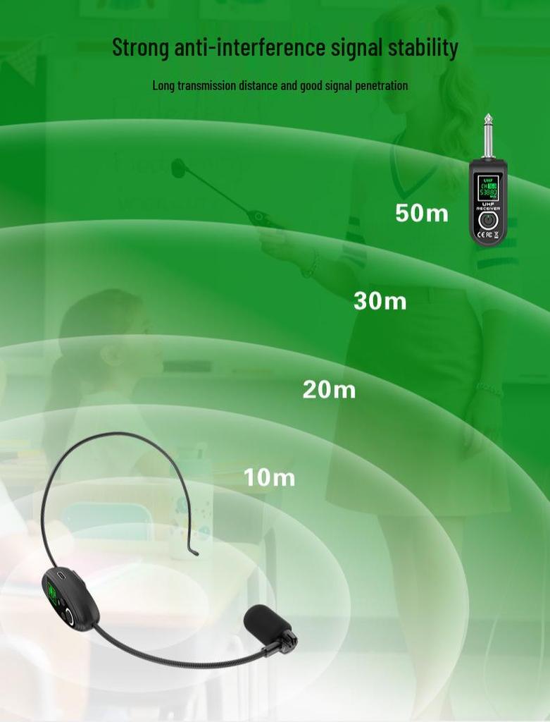 Wireless Headset Microphone for Teaching and Performance