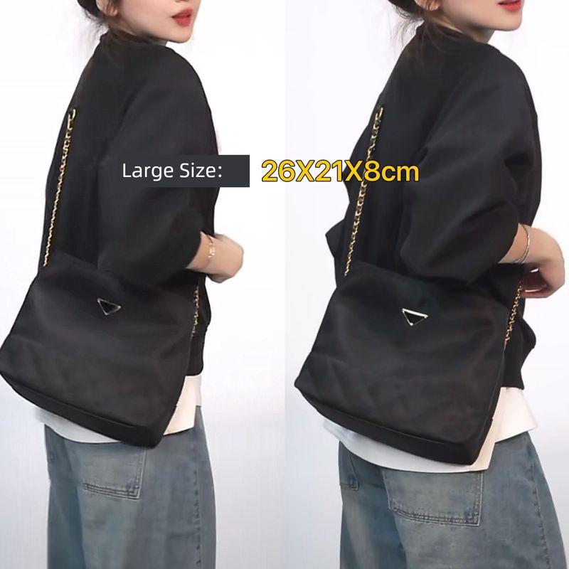 

Quilted Chain Bucket Bag 2025 New Arrival Fancy Niche Style Fashion All-Match Shoulder Messenger Bag Korean Women Bag Black [large]]
