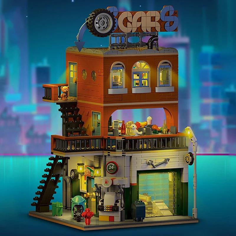 High-Quality 1637Pcs High-Quality Cities High-Quality Repair High-Quality Shop High-Quality Building High-Quality Blocks Vintage style Urban area