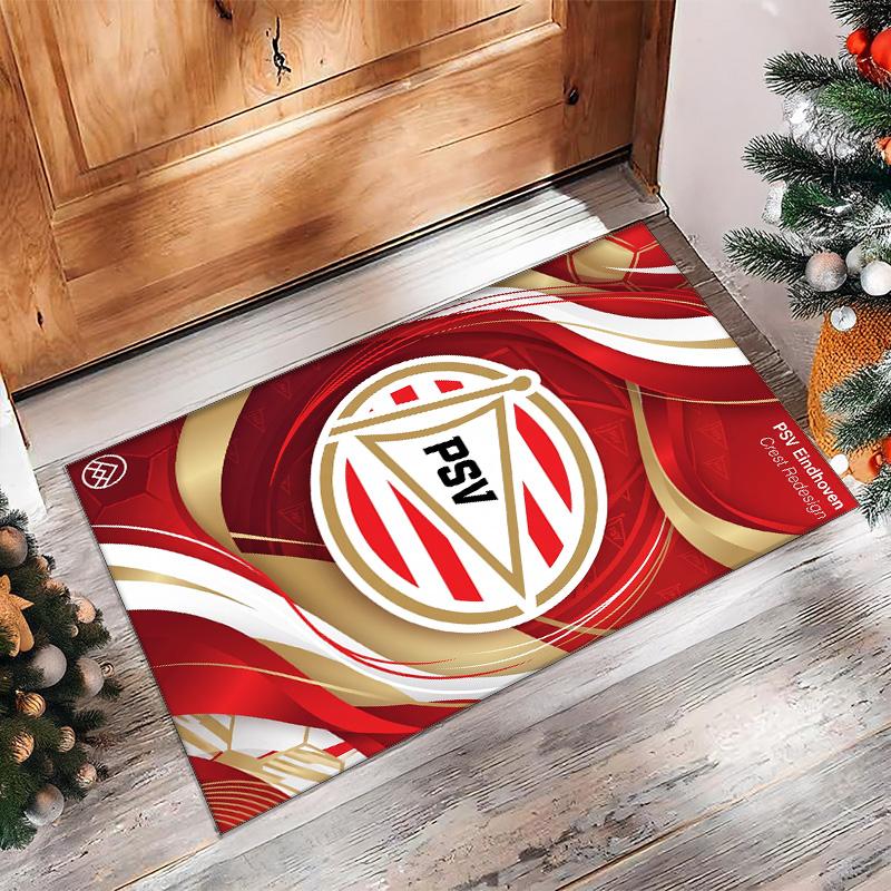 PSV Eindhoven FC Soccer Football Pattern Soft Area Rug Non Slip Indoor Floor Carpet Sports Decor Mat for Bedroom