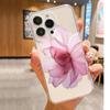 Floral Anti-Fall Transparent Case for iPhone 14/15/16/17 Pro Max
