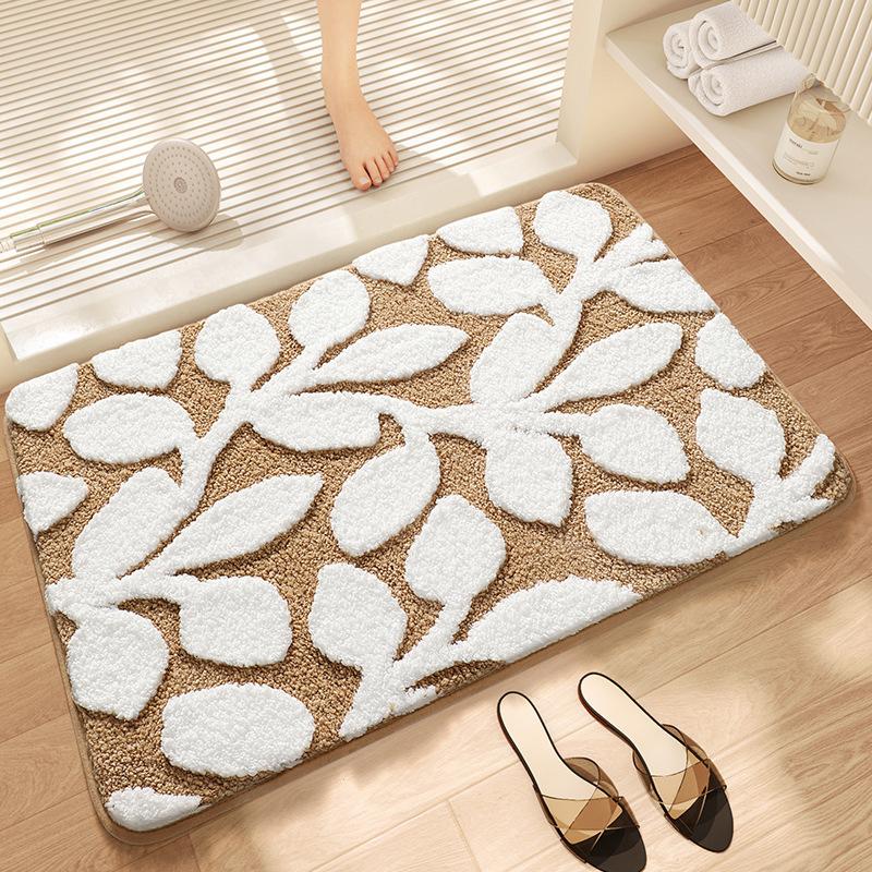 Europese Planten Badmat Dikke Pluche Microvezel Badkamerkleed Sterke Wateropname Antislip Voetmat Tapijt 400MMx600MM