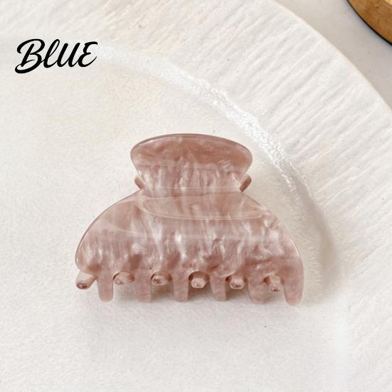 Broken Hair Grip Clip Shark Claw for Women Non-Slip Acrylic with Fine Teeth Matte Compact Shell Texture Back Head Half-Tied And Bangs Accessory