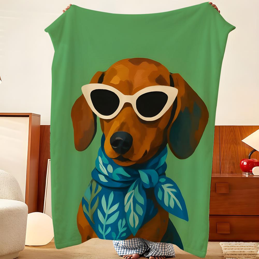 Art a-art d-dog Throw Flannel Throw Blanket, Lightweight Cozy, Durable Washable cute Cool