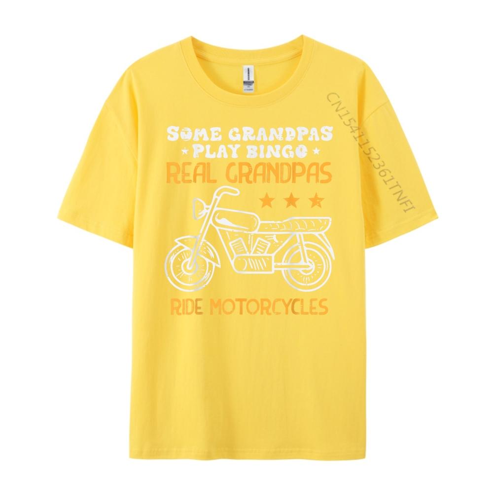 Some Grandpas Play Bingo Real Ride Motorcycles Biker Gag Men Oversized T Shirt Couples Anime Camisetas Hombre Punk Style