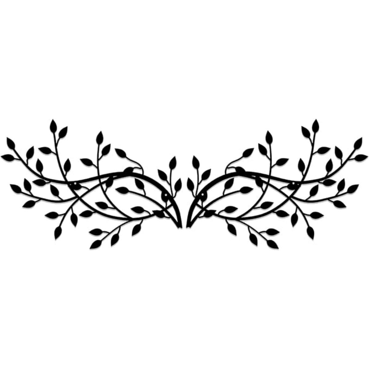 

Металлический декор стены из листьев дерева, кованые скульптуры из оливковой ветви, настенная вывеска в виде листьев дерева с крыльями чёрный