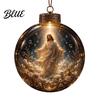 Transparent Christmas Sphere Light Flat 3D with Ball Ornament Gifts Lighted Warm LED Winter Decorative