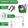 ID Badge Holder with Clip Retractable Card Holder for Name Tags Keys Masks Portable Easy Pull Badge Holder for Work School Events