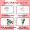 6/12pcs DIY Bouquet Handmade Greeting Card Postcard Paper Bouquet Party Supplies 2D Bouquet Carnation 6 Styles
