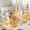 Glowing Glass Christmas Tree Ornaments Home Luminous Desktop Decoration Led Night Light Party Xmas Decorations Festival Kid Gift