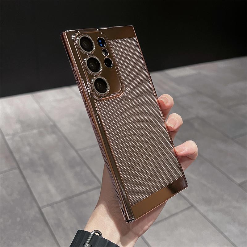 

Подходит для ультратонкого гальванического теплоотвода чехла для телефона Samsung S25Ultra, S23plusS22, в европейском и американском стиле Samsung NOTE20ULTRA розовый