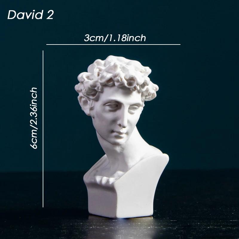 Scultura Moderna Tavolo Mini Ornamento Mitologia Greca Statua in Gesso David Figura in Resina Gesso Disegno Pratica Artigianato Decorazione