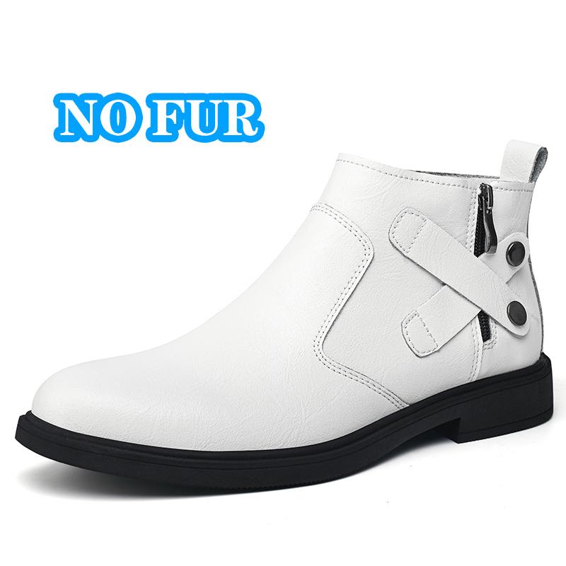 Pantofi sport bărbați de iarnă din piele naturală, cizme retro de afaceri, cizme casual calde din blană de pluș, cizme de înaltă calitate pentru bărbați, pantofi de top