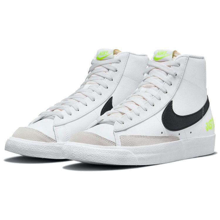 Nike Blazer Mid 77 Just Do It Men Sneakers White Black Volt DM2834-100