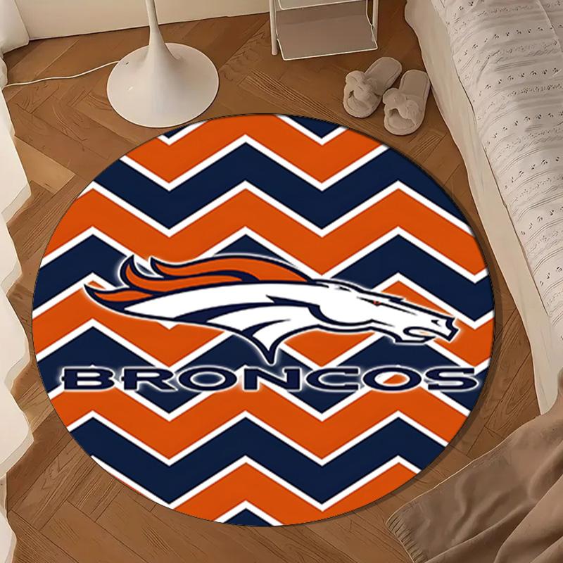 Denver Broncos  Round Mat, Anti-slip Circle Carpet Chair Rug For livingroom,Bedroom, Doormat Home Decor Gift Christmas Gifts