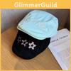 Starry Japanese Style Beret Cap With Short Brim Breathable Cotton For Women
