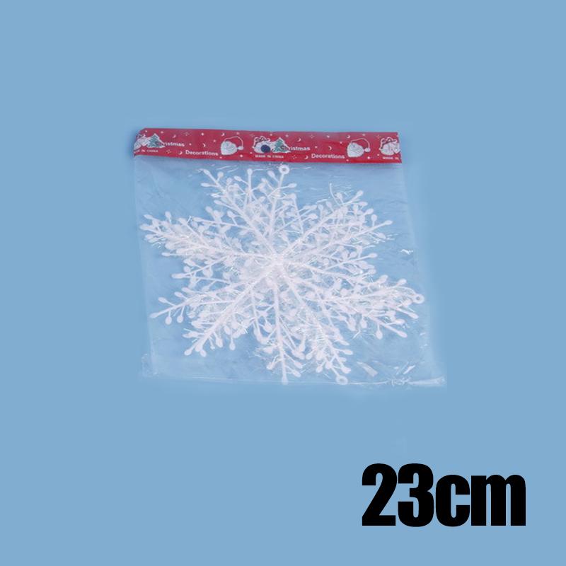 5Packs Plastic Brushed Snowflakes Christmas Tree Decoration Christmas Decoration Snowflakes Holiday Party Supplies