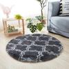 Silk Hair Tie-Dye Carpet Nordic Style Round Carpet Living Room Sofa Floor Mat Bedroom Bedside Gradual Change Carpet Coffee Table Mat